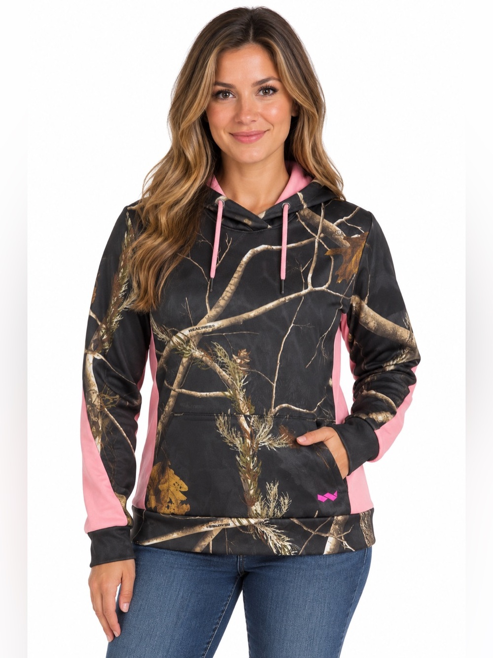Walls Outdoor Goods Womens M Realtree Camo Hoodie Pink Hunting Pullover